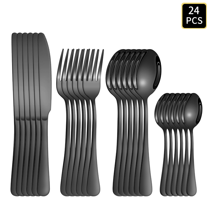 Gold Plated Cutlery - طقم أدوات مائدة من الفولاذ المقاوم