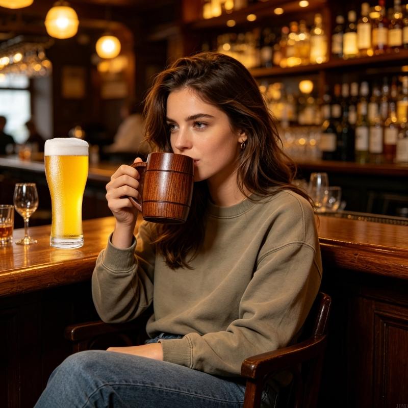 Copper Cocktail Mug - كوب بيرة خشبي سعة 270 مل