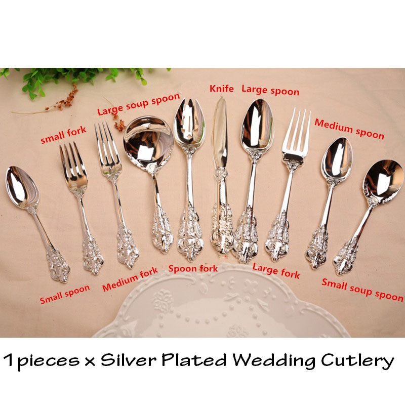 1 قطعة الزفاف الفاخرة المائدة  - مراجعة Gold Plated Cutlery وسعره