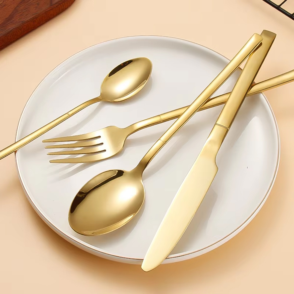 30 قطعة مجموعات أدوات المائدة  - مراجعة Gold Plated Cutlery وسعره