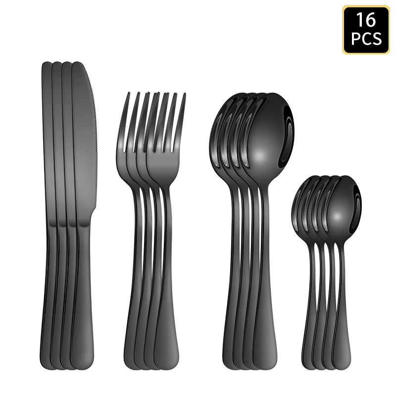 طقم أدوات مائدة من الفولاذ الم - مراجعة Gold Plated Cutlery وسعره