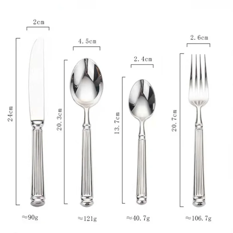 4 قطعة مشرق 18/10 الفولاذ المق - مراجعة Gold Plated Cutlery وسعره