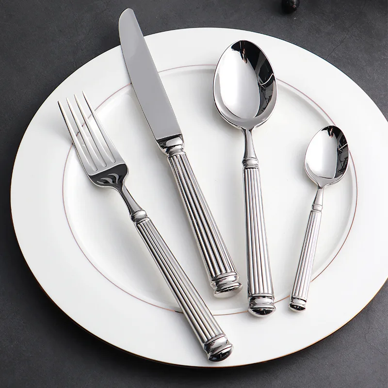 4 قطعة مشرق 18/10 الفولاذ المق - مراجعة Gold Plated Cutlery وسعره